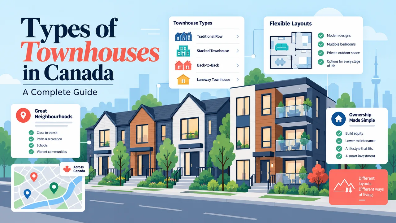 Types of Townhouses in Canada: A Complete Guide